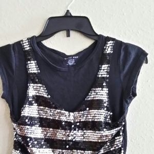 Black and silver shirt